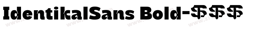 IdentikalSans Bold字体转换